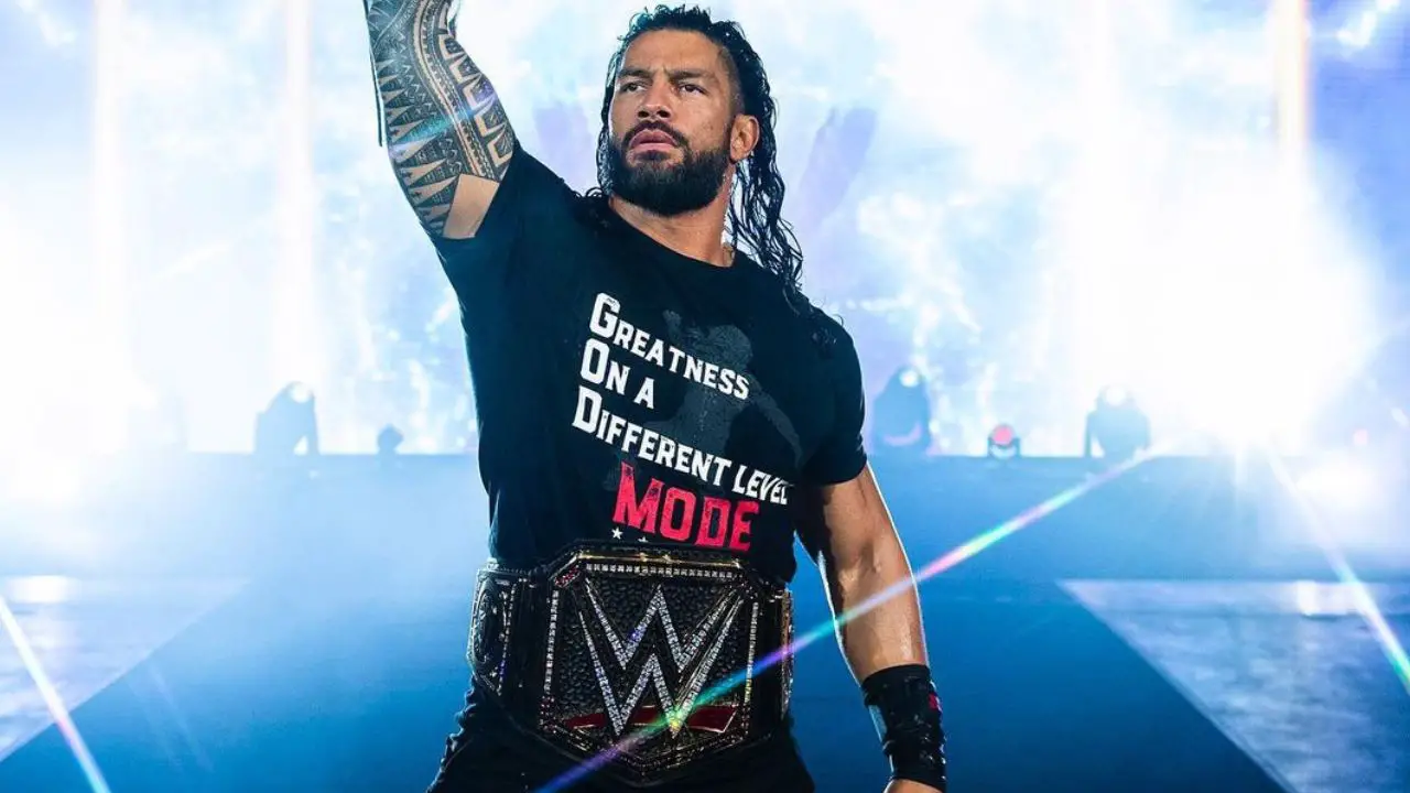 Roman Reigns is posing as WWE Champion