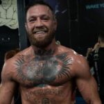 Conor McGregor smiling during practice