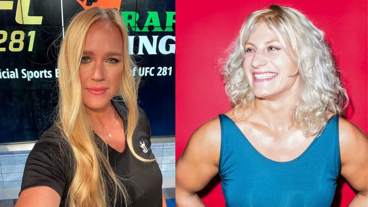 American female UFC fighters Kayla Harrison and Holly Holm